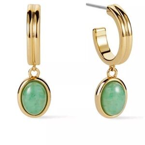 Ana Luisa Dobby Gemstone Hoop Earrings